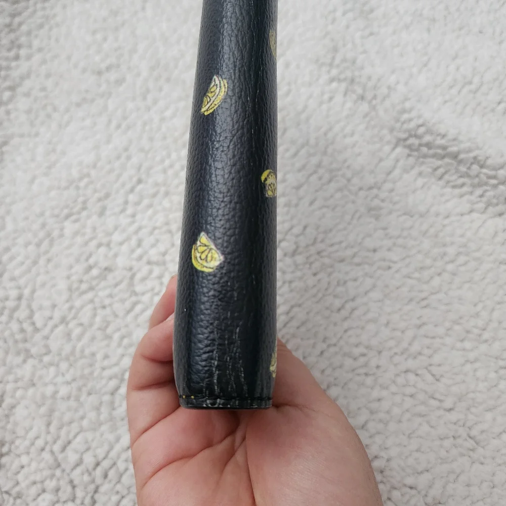 Marc By Marc Jacobs Black Lemon Print Snap Wallet